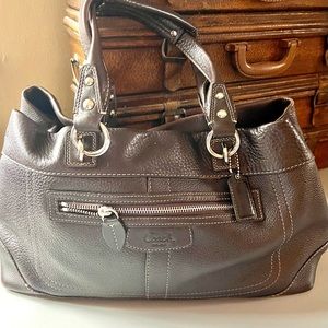 Coach Penelope Dark Brown Leather Satchel Bag 14426